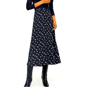 Wilfred Midi Skirt - Black Daisy